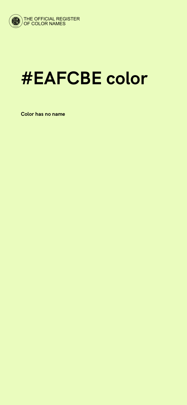 #EAFCBE color image
