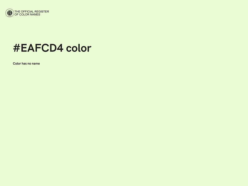 #EAFCD4 color image