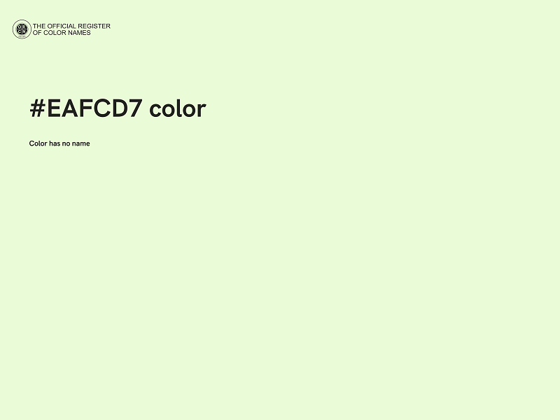 #EAFCD7 color image