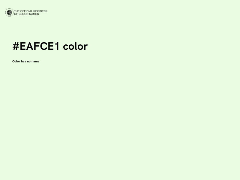 #EAFCE1 color image