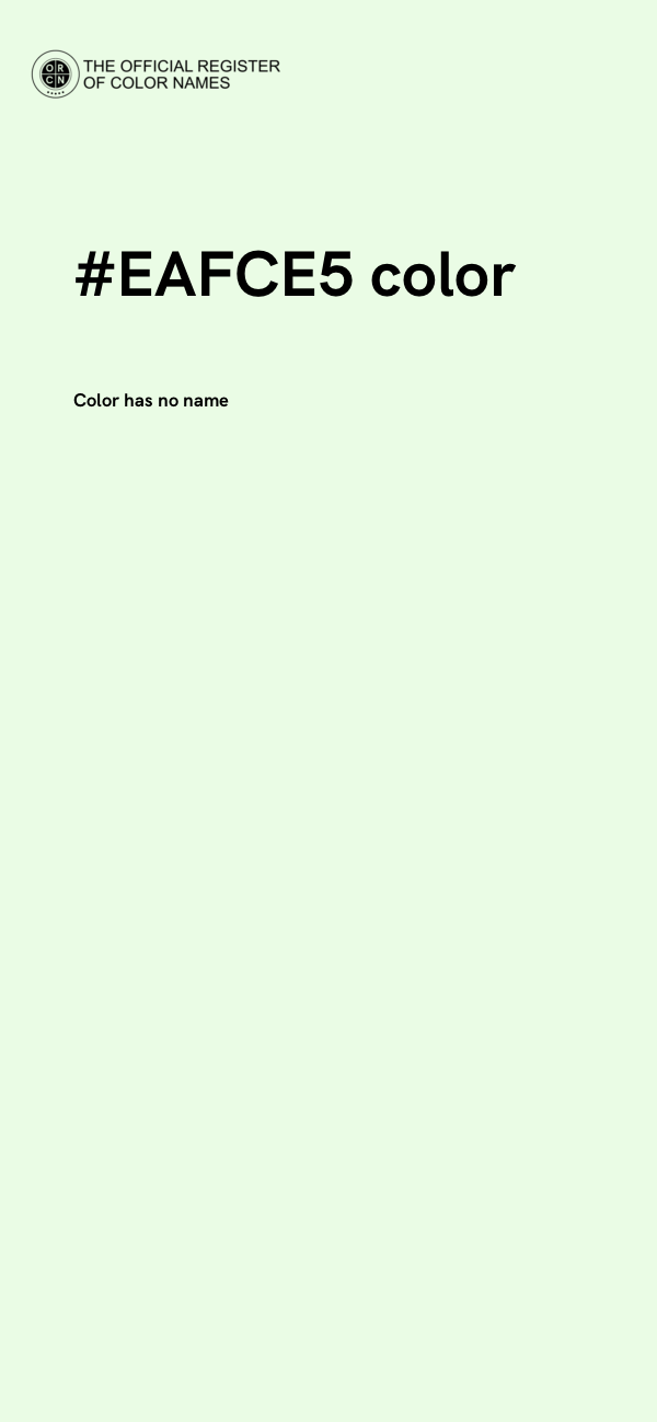 #EAFCE5 color image