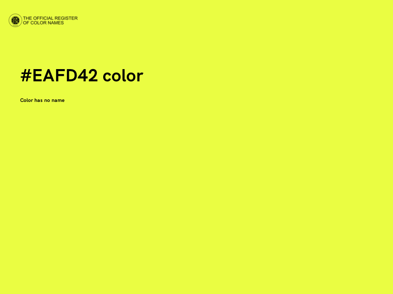 #EAFD42 color image