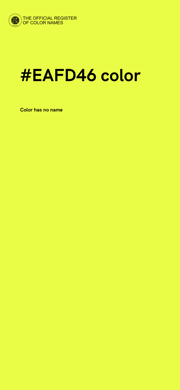 #EAFD46 color image