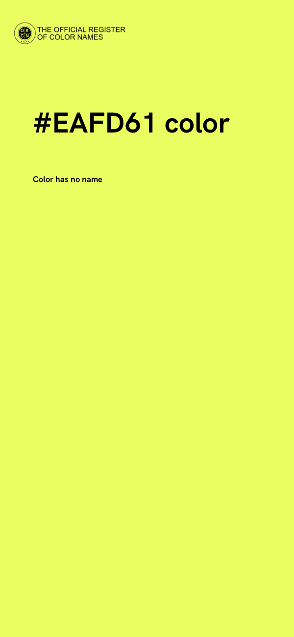 #EAFD61 color image