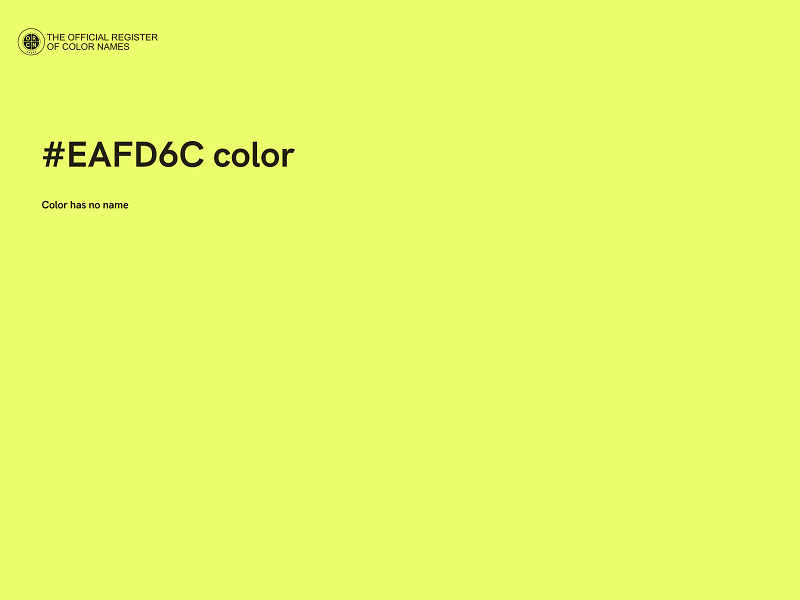 #EAFD6C color image