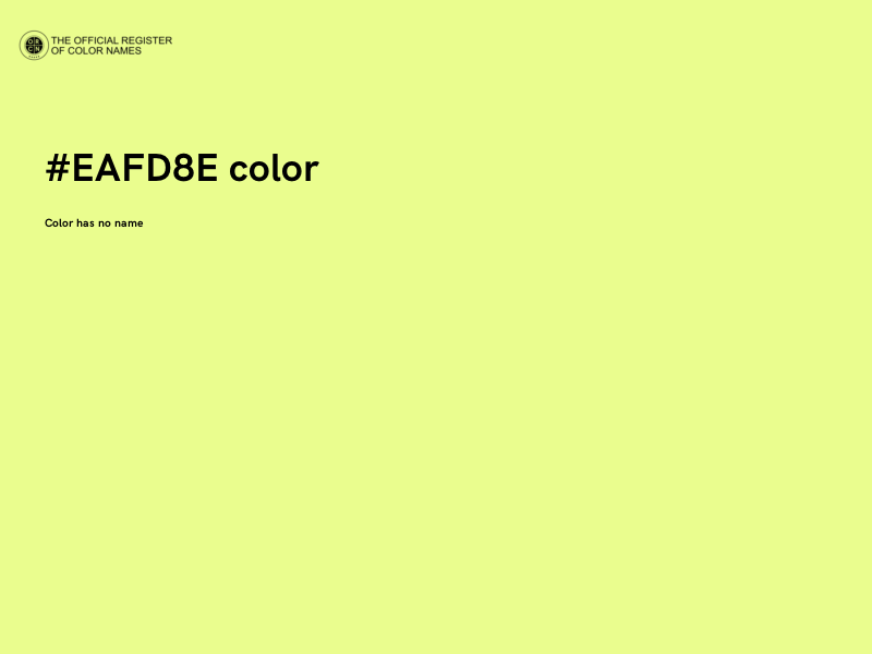 #EAFD8E color image