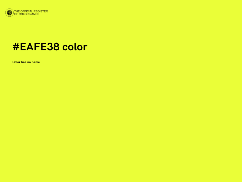 #EAFE38 color image