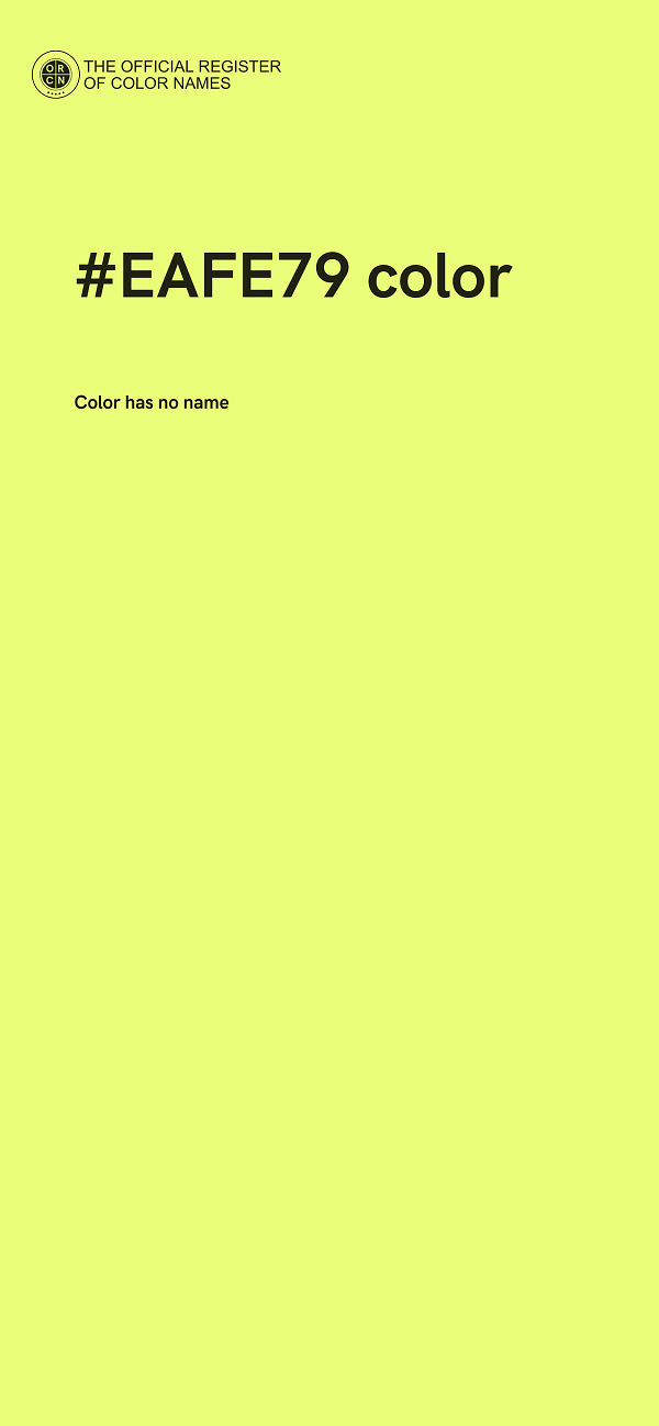 #EAFE79 color image