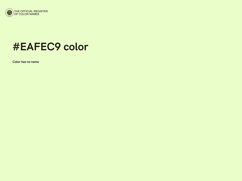 #EAFEC9 color image