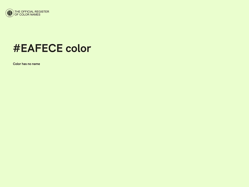 #EAFECE color image