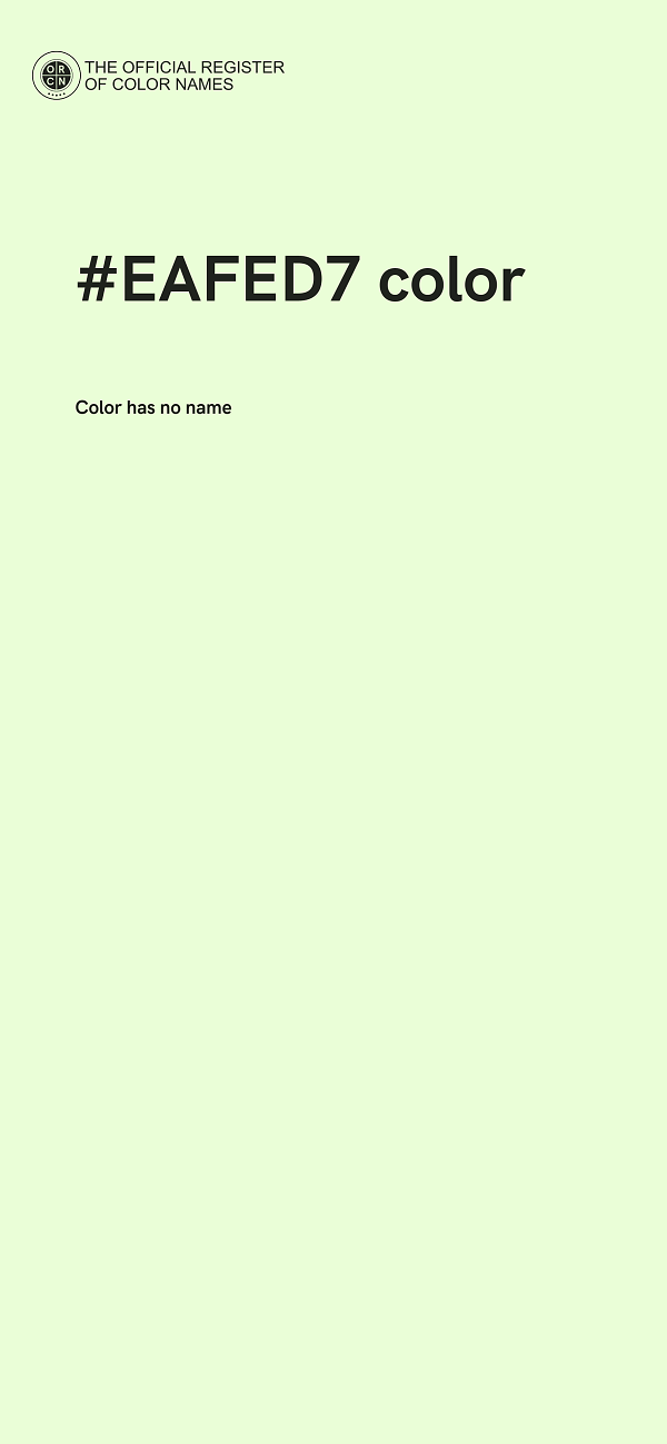 #EAFED7 color image