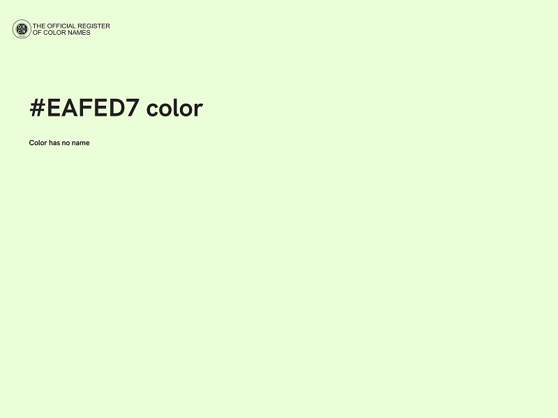 #EAFED7 color image