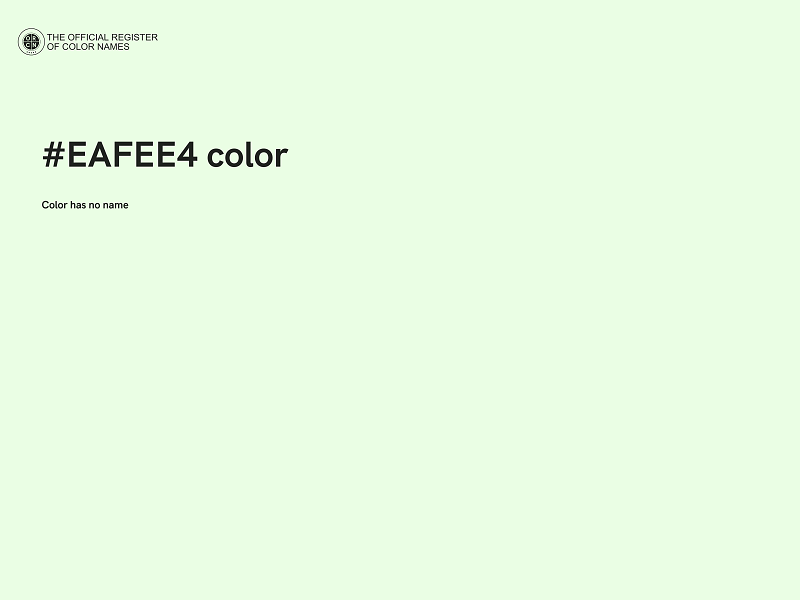 #EAFEE4 color image