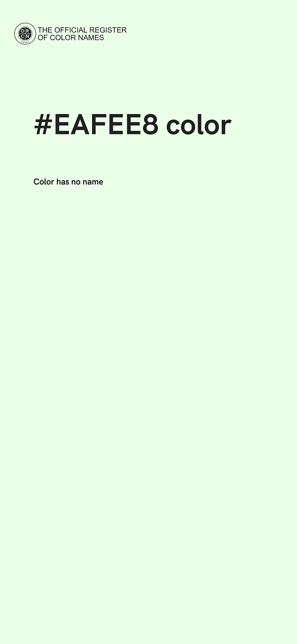#EAFEE8 color image