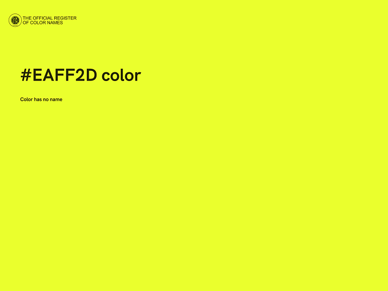 #EAFF2D color image