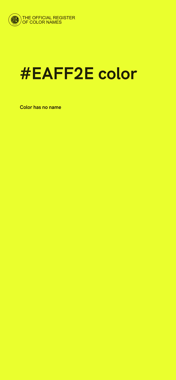 #EAFF2E color image