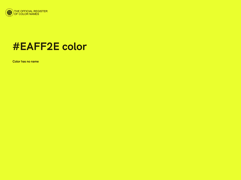#EAFF2E color image