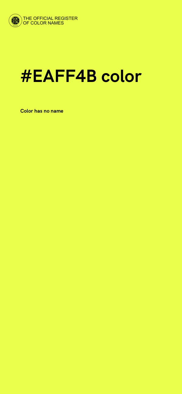 #EAFF4B color image