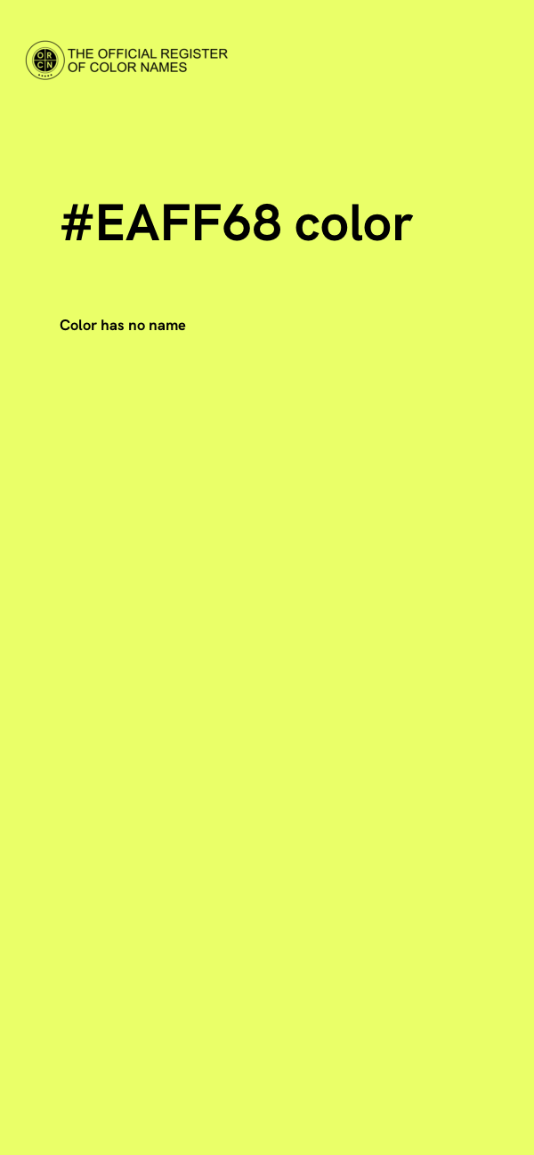 #EAFF68 color image