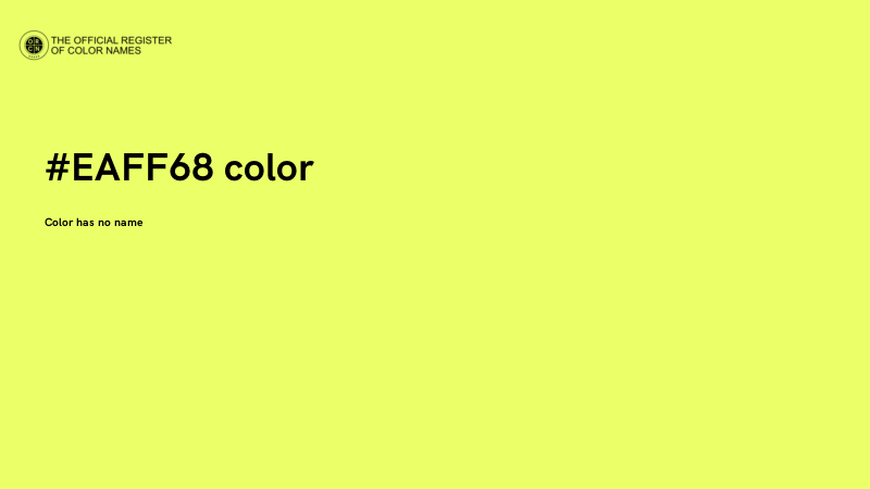 #EAFF68 color image