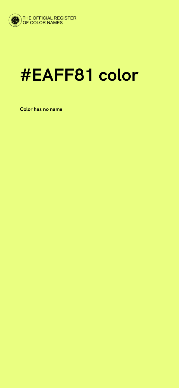 #EAFF81 color image