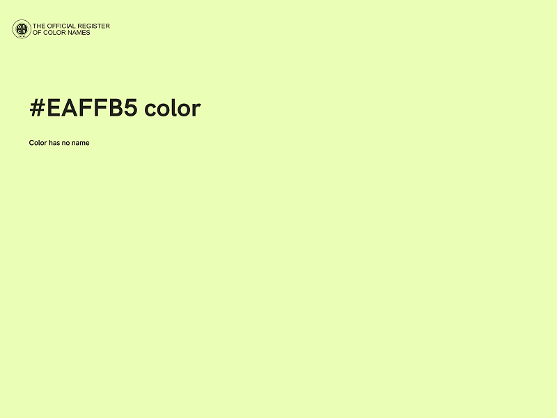 #EAFFB5 color image