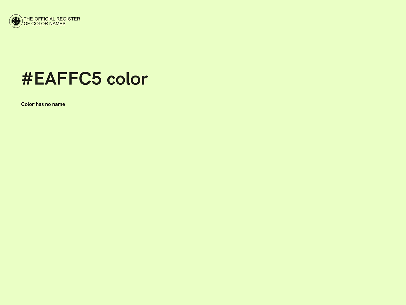 #EAFFC5 color image