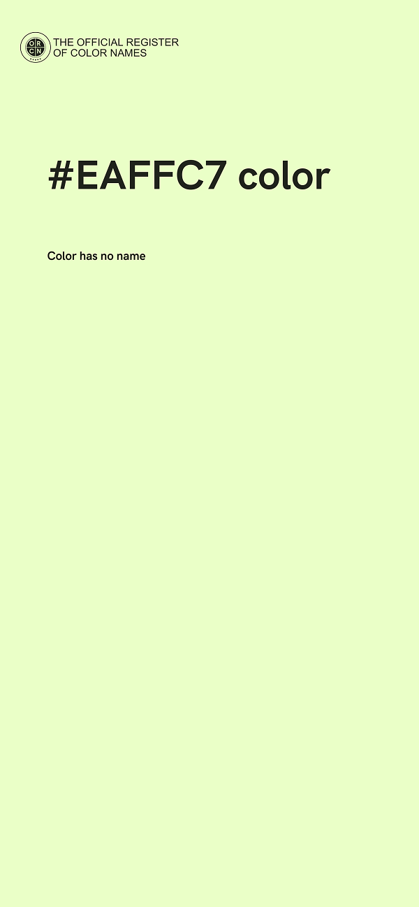 #EAFFC7 color image