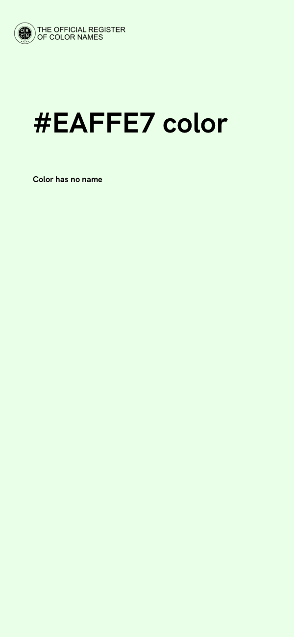 #EAFFE7 color image