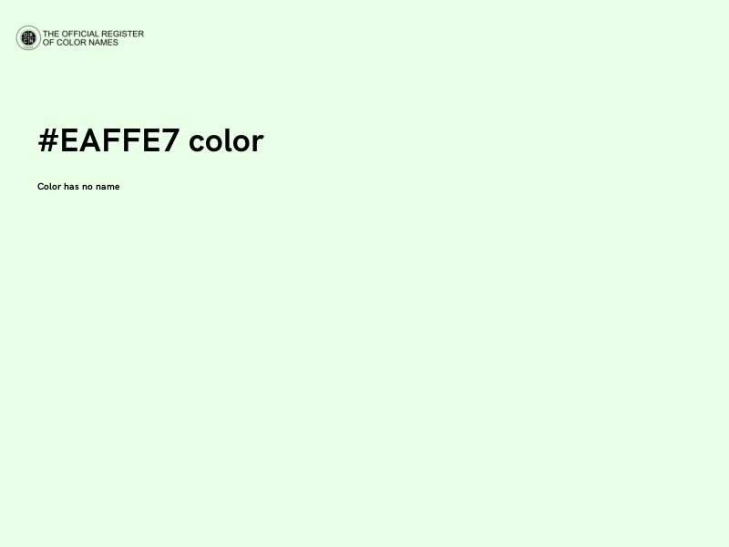 #EAFFE7 color image