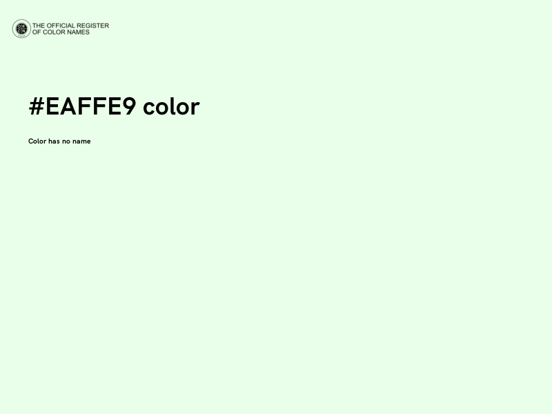 #EAFFE9 color image