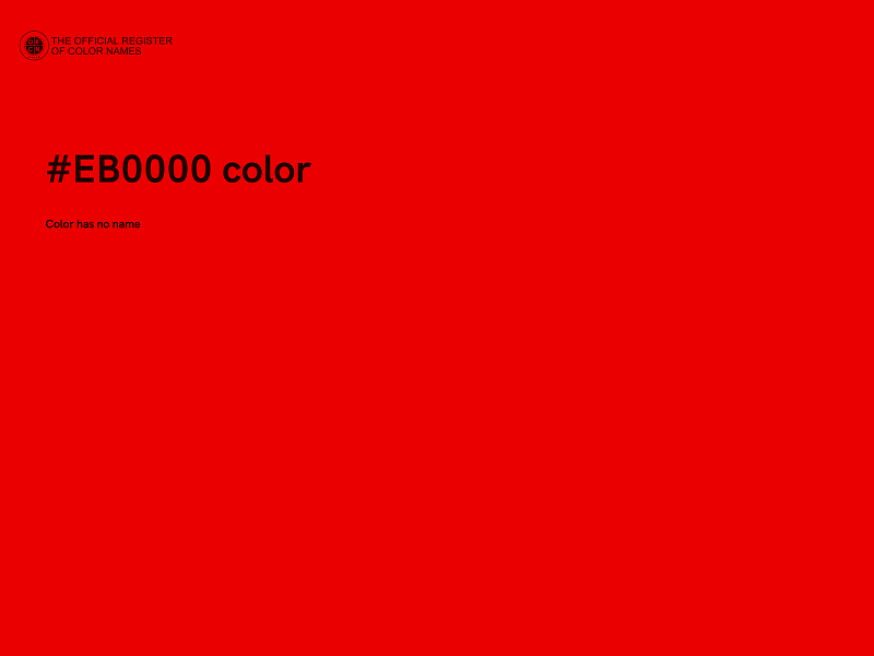 #EB0000 color image