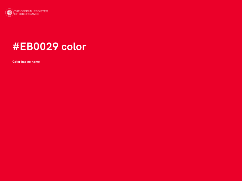 #EB0029 color image