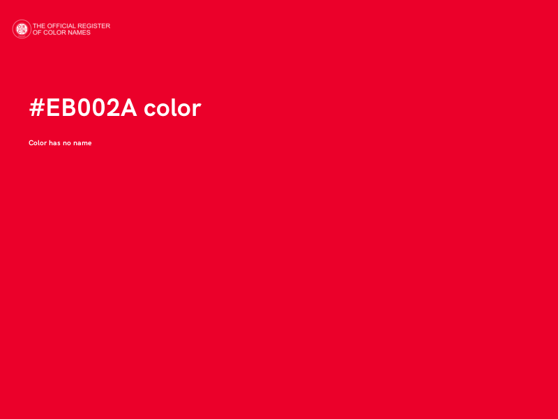 #EB002A color image