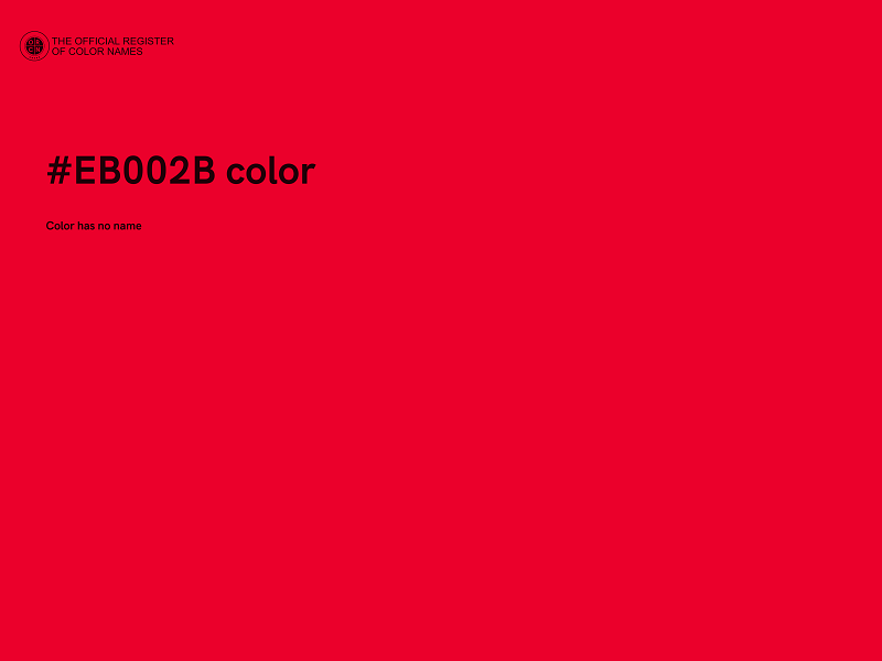 #EB002B color image