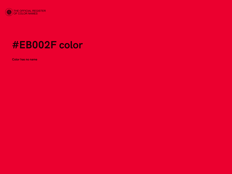 #EB002F color image