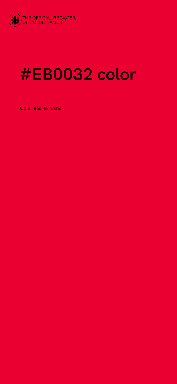 #EB0032 color image