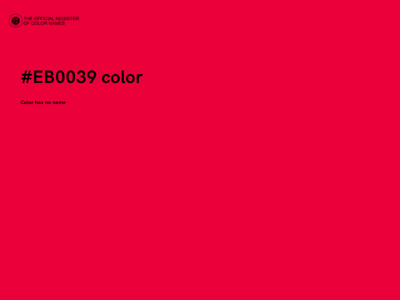 #EB0039 color image