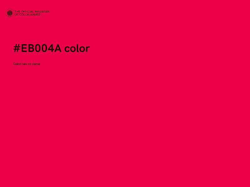 #EB004A color image