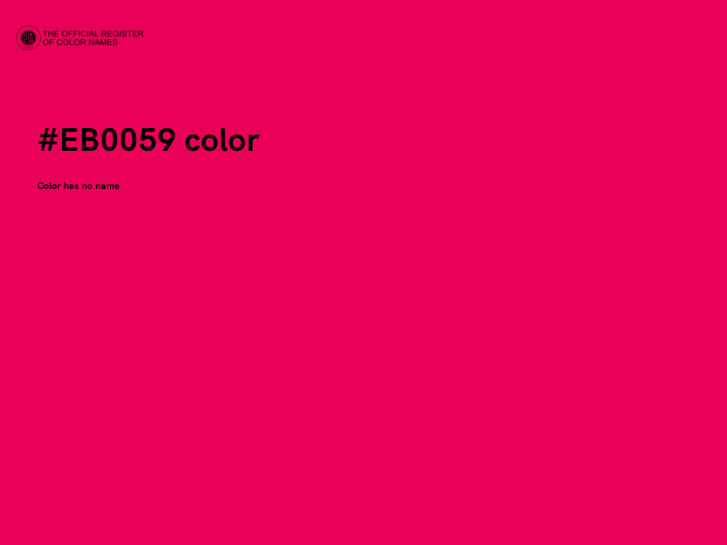#EB0059 color image