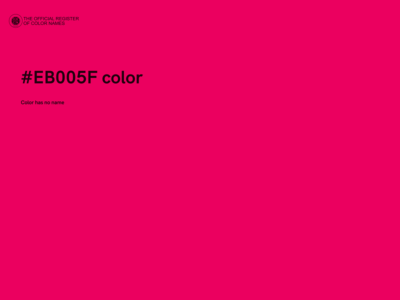 #EB005F color image