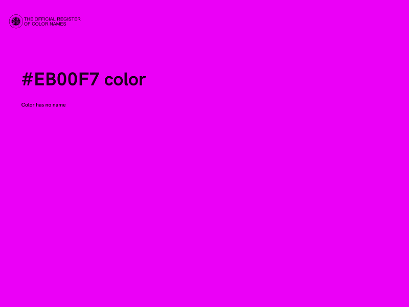 #EB00F7 color image