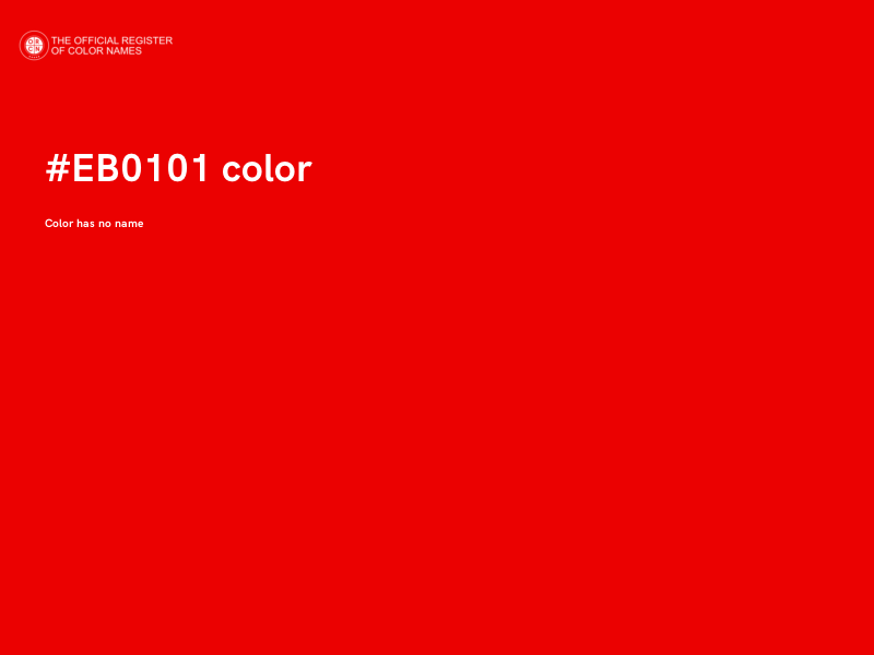 #EB0101 color image
