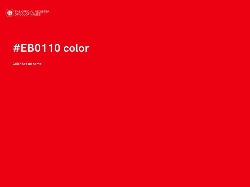 #EB0110 color image