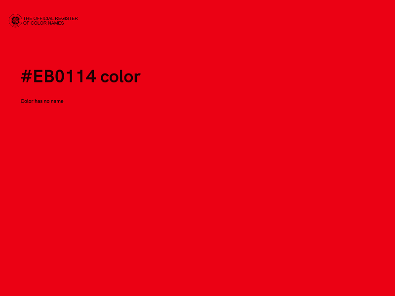 #EB0114 color image