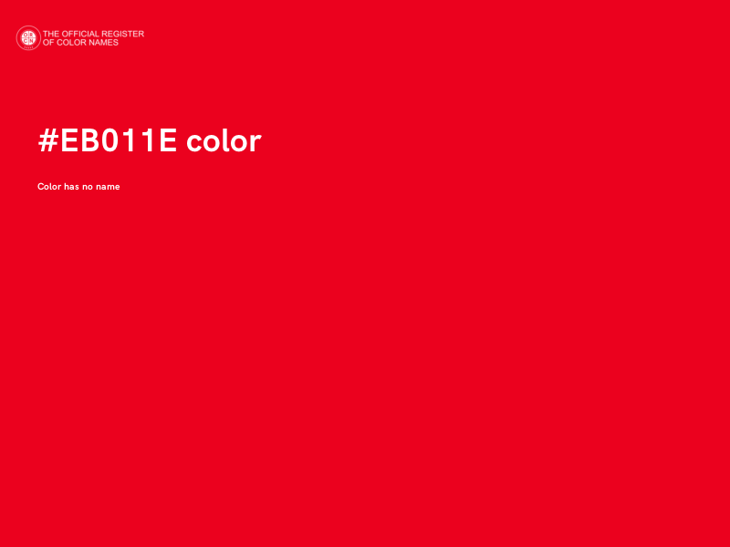 #EB011E color image
