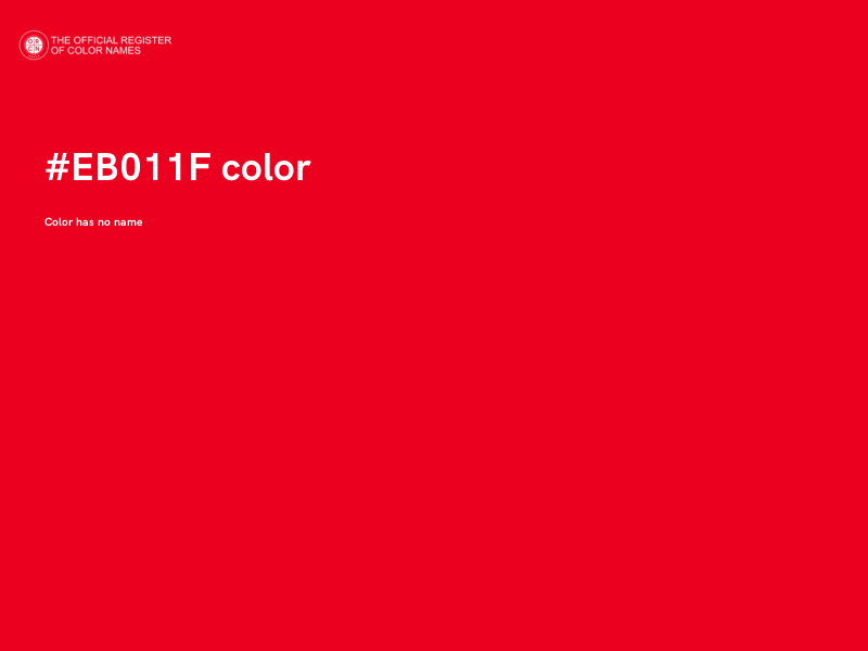 #EB011F color image