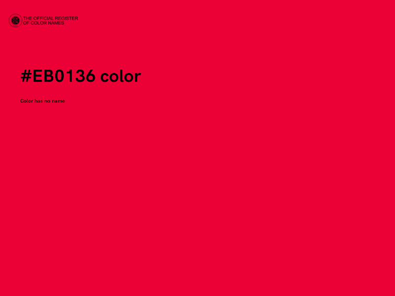 #EB0136 color image