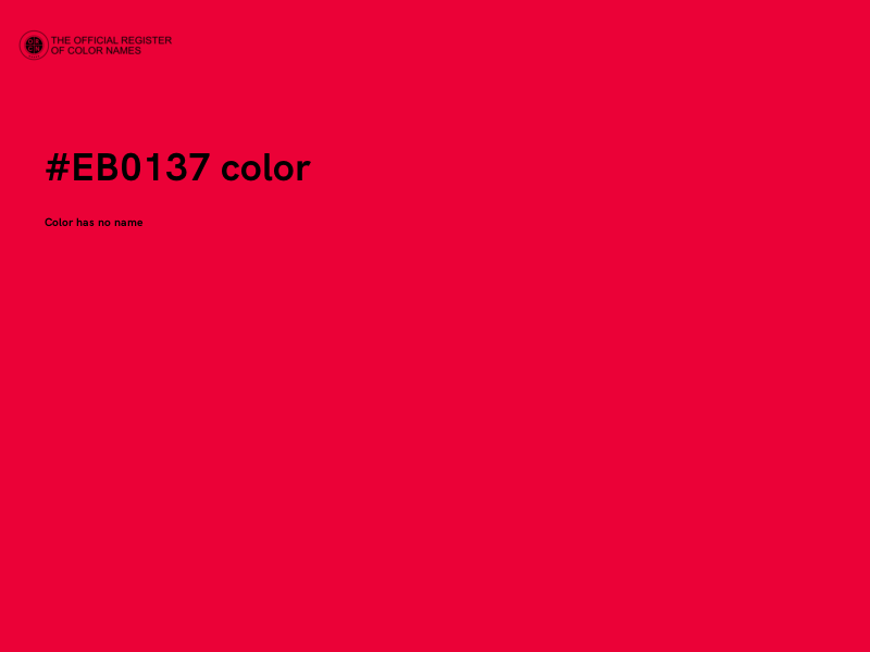 #EB0137 color image