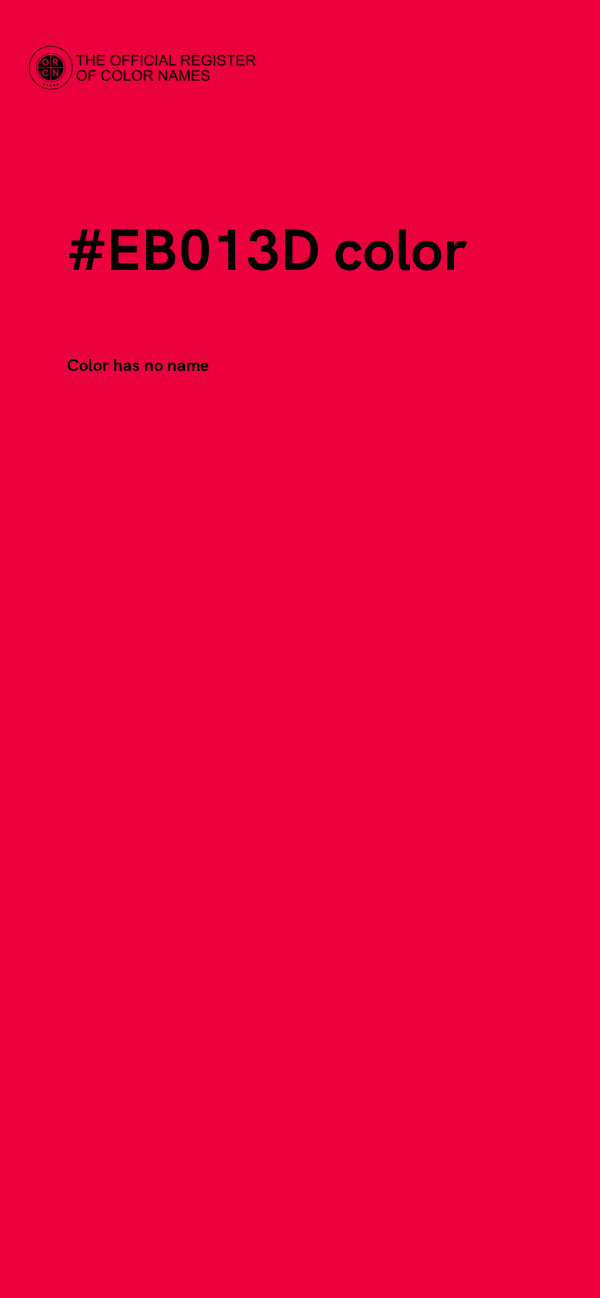 #EB013D color image